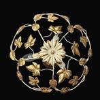 Plafondlamp - Smeedijzer - Tole lamp klimopbladeren