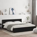 vidaXL Bedframe met hoofdeinde zwart 160x200 cm, Huis en Inrichting, Slaapkamer | Bedden, Verzenden, Zwart, 200 cm, 160 cm