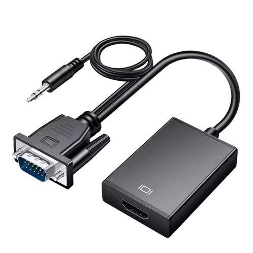 Video Converter - VGA + 3.5mm Jack naar HDMI + Voeding -, Computers en Software, Pc- en Netwerkkabels, Nieuw, Verzenden