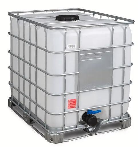 Nieuwe (Ecobulk) IBC 1000L - Metalen pallet - DN80 Schütz, Tuin en Terras, Regentonnen, Nieuw, Met kraantje, 150 liter of meer