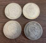 Frankrijk. Louis Philippe I. 5 Francs 1832/1844 (lot of 4