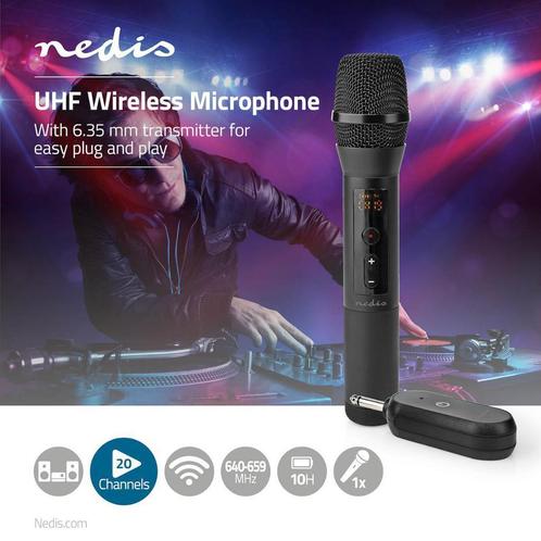 Draadloze hand microfoon 20 kanalen | compacte ontvanger, Muziek en Instrumenten, Microfoons, Zangmicrofoon, Nieuw, Draadloos