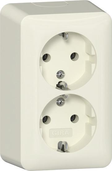 Gira Dubbele Schuko Stopcontact 16A 250V Opbouw - 478012, Doe-het-zelf en Verbouw, Elektra en Kabels, Overige typen, Nieuw, Verzenden