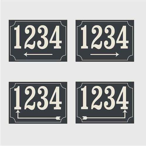 House number with arrow 22x16cm, Verzamelen, Merken en Reclamevoorwerpen, Verzenden