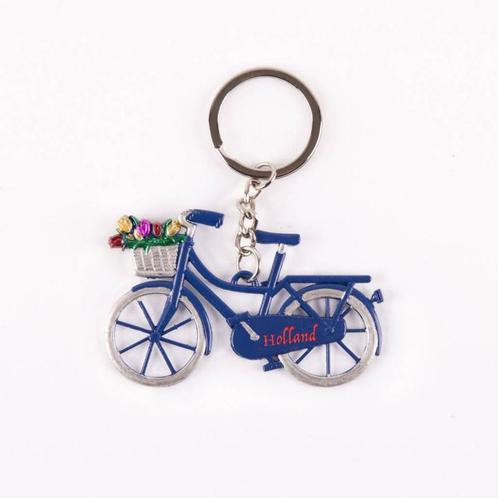 Sleutelhanger fiets blauw met tulpen, Kleding | Heren, Schoenen, Nieuw, Ophalen of Verzenden