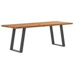 vidaXL Eettafel rechthoekig 240x80x74 cm massief eikenhout, Huis en Inrichting, Tafels | Eettafels, Verzenden, Nieuw
