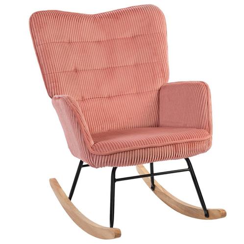 Schommelstoel - Comfortabel - Roze, Huis en Inrichting, Stoelen, Nieuw, Stof, Ophalen of Verzenden