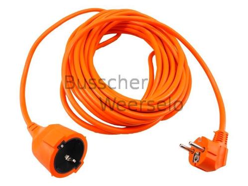 Verlengsnoer - Tuin - Oranje - 10 meter - Met Opbergzak, Doe-het-zelf en Verbouw, Elektra en Kabels, Kabel of Snoer, Nieuw, Ophalen of Verzenden