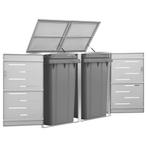 vidaXL Containerberging dubbel 138x77,5x112,5 cm roestvrij, Verzenden, Nieuw