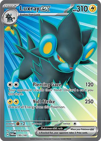 Luxray ex 195/167 Twilight Masquerade, Hobby en Vrije tijd, Verzamelkaartspellen | Pokémon, Losse kaart, Nieuw, Foil, Ophalen of Verzenden