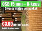 OSB platen met schoonheidsfoutje. 15mm € 3.00 per M² excl., Ophalen, Nieuw, Hout, Minder dan 20 mm