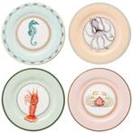 Yvonne Ellen Under the Sea Ontbijtborden 4-delig, Verzenden, Nieuw, Overige stijlen, Porselein