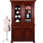 Kolossale Franse mahonie Boekenkast of Servieskast met stati, Ophalen of Verzenden