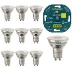 Set van 10 Lybardo Master LED spots GU10 + Lybardo LED eco+, Huis en Inrichting, Lampen | Losse lampen, Verzenden, Overige typen