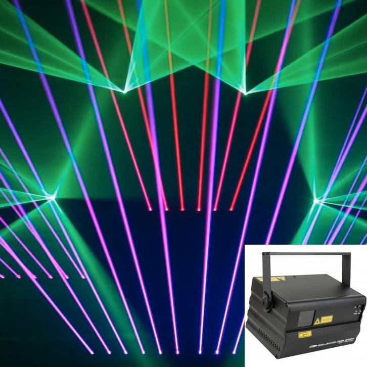 Showtec Galactic RGB-2000 kleuren laser met ILDA, Muziek en Instrumenten, Licht en Laser, Verzenden