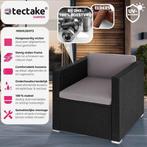 2dekans | tectake® comfortabele wicker fauteuil met, Tuin en Terras, Ophalen of Verzenden, Zo goed als nieuw