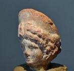 Oud-Grieks, Klassieke Periode Oud-Grieks terracotta hoofd -, Antiek en Kunst