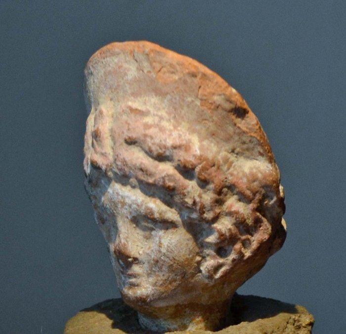 Oud-Grieks, Klassieke Periode Oud-Grieks terracotta hoofd -, Antiek en Kunst, Antiek | Overige Antiek