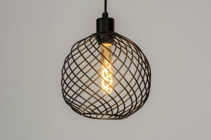 Rietveld Hanglampen - Zwart - Metaal, Huis en Inrichting, Lampen | Hanglampen, Verzenden