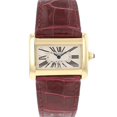 Cartier Tank Divan 2601, Sieraden, Tassen en Uiterlijk, Horloges | Dames, Polshorloge, Gebruikt, Verzenden