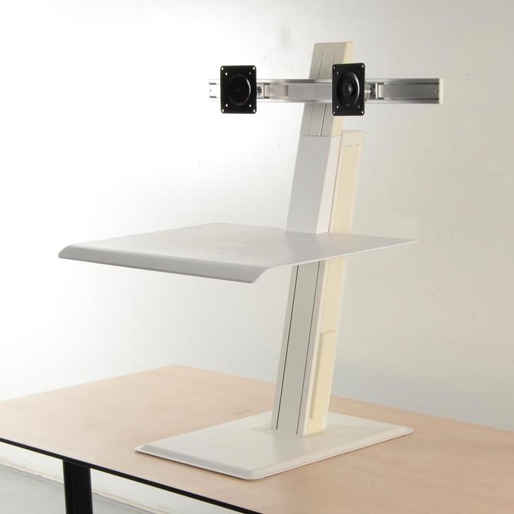 Humanscale Quickstand eco zit-sta verhoger, wit, geschikt, Huis en Inrichting, Bureaus, Ophalen of Verzenden