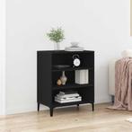 vidaXL Dressoir Zwart Eiken 57x35x70 cm Gelaagd Hout, Huis en Inrichting, Kasten | Dressoirs, Verzenden, Nieuw, Minder dan 50 cm