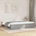 vidaXL Bedframe zonder matras 180x200 cm spaanplaat grijs, Eenpersoons, Verzenden, Nieuw, 80 cm