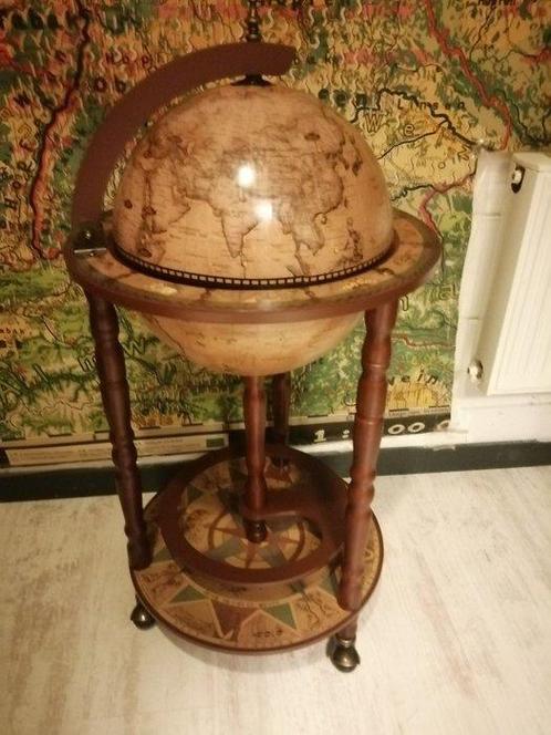 Globe bar - Hout - Globebar Barglobe, Antiek en Kunst, Curiosa en Brocante