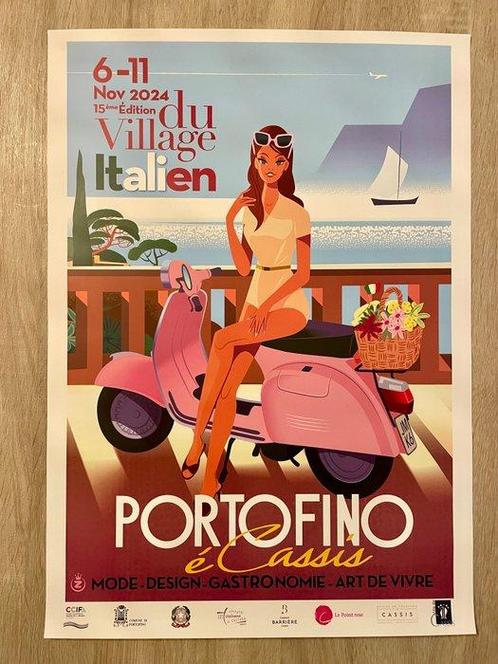 Monsieur Z - Portofino - Viva La Vespa - Année 2024, Antiek en Kunst, Kunst | Tekeningen en Foto's
