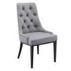 Design eetkamerstoel Chesterfield 100x53x60 cm lichtgrijs, Huis en Inrichting, Stoelen, Verzenden, Nieuw