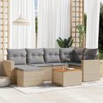 vidaXL 7-delige Loungeset met kussens poly rattan gemengd, Verzenden, Nieuw, Rotan, Loungeset