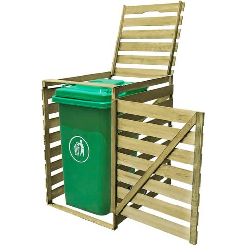 vidaXL Containerberging enkel 240 L geïmpregneerd hout, Doe-het-zelf en Verbouw, Overige Doe-het-zelf en Verbouw, Nieuw, Verzenden
