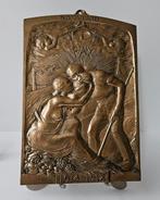 Massief bronzen Vrede - WW1 - Plaquette - Brons, Antiek en Kunst