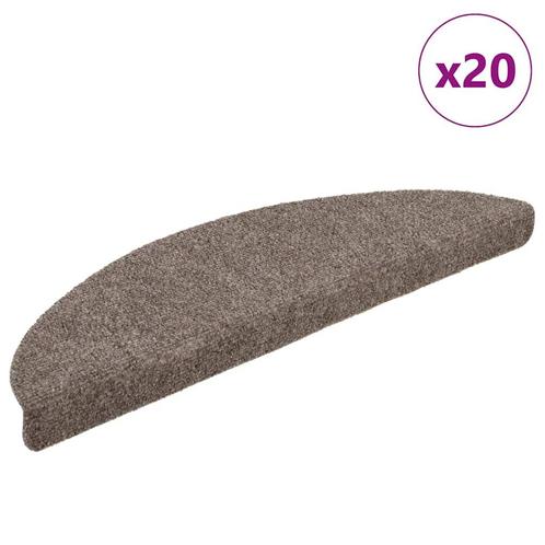 vidaXL Trapmatten zelfklevend 20 st 56x17x3 cm beige, Doe-het-zelf en Verbouw, Ladders en Trappen, Nieuw, Verzenden