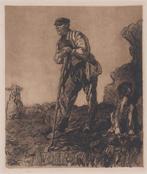 Willem Hendrik van der Nat (1864–1929) - Herder met hond en