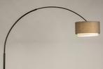 Rietveld Vloerlampen - Zwart, Taupe - Stof, Metaal, Huis en Inrichting, Lampen | Vloerlampen, Verzenden, Nieuw