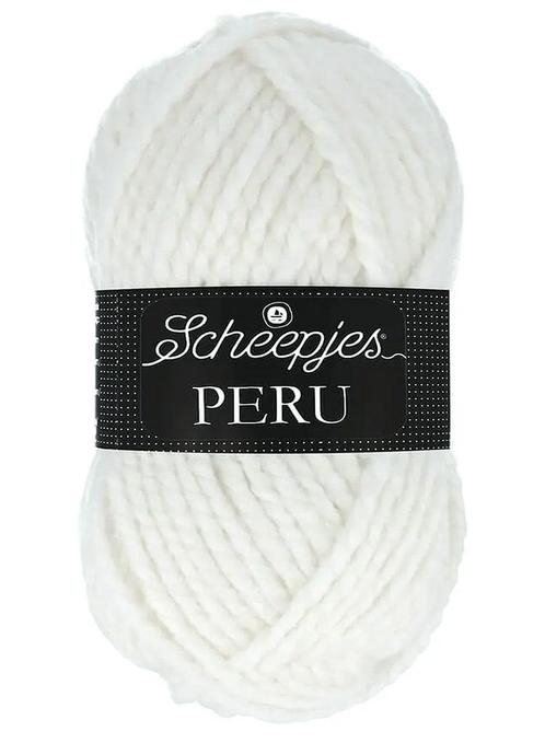 Scheepjes Peru - 110 wit - Alpaca/Acryl Bulky Dik Garen, Hobby en Vrije tijd, Breien en Haken, Ophalen of Verzenden