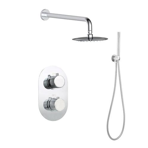 Sani Royal Inbouw Regendouche Chroom messing Rond, Doe-het-zelf en Verbouw, Sanitair
