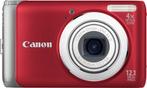 Canon PowerShot A3100 IS Digitale Compact Camera - Rood, Verzenden, Zo goed als nieuw