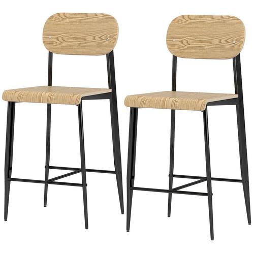 TRUUSK Set Van 2 Barkrukken, Barkruk Met Voetsteun, Metalen, Huis en Inrichting, Barkrukken, Nieuw, Verzenden