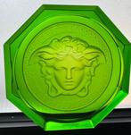 Versace Rosenthal Medusa Green glass coaster with box. -, Antiek en Kunst, Antiek | Glas en Kristal
