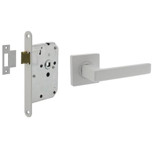 Intersteel deurbeslag set loopslot wit + deurklink Hera met, Doe-het-zelf en Verbouw, Hang- en Sluitwerk, Verzenden
