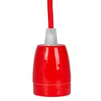 Fitting Keramiek Rood E27, Nieuw