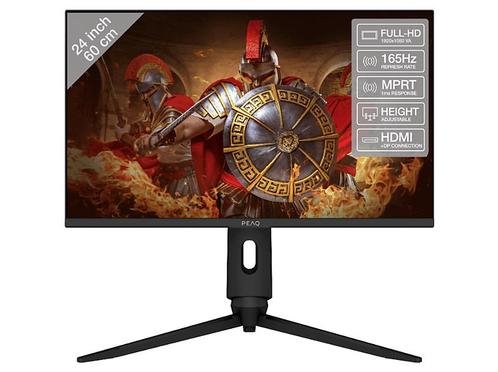 Peaq - Full HD  Monitor - 24 inch, Computers en Software, Monitoren, VA, In hoogte verstelbaar, 1 tot 2 ms, Nieuw, Full HD, 151 t/m 200 Hz
