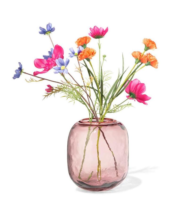 HEMA Vaas 8.2x21.8cm glas roze van €19.99 voor €9.99 sale, Huis en Inrichting, Woonaccessoires | Vazen, Nieuw, Verzenden