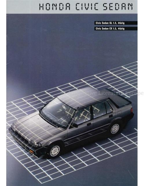 1986 HONDA CIVIC SEDAN BROCHURE DUITS, Boeken, Auto's | Folders en Tijdschriften, Honda