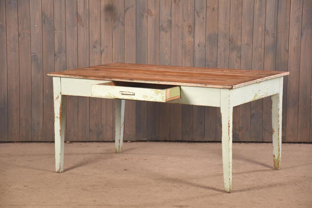 ≥ Brocante | Oude Vintage tafel mintgroen — | Eettafels — Marktplaats
