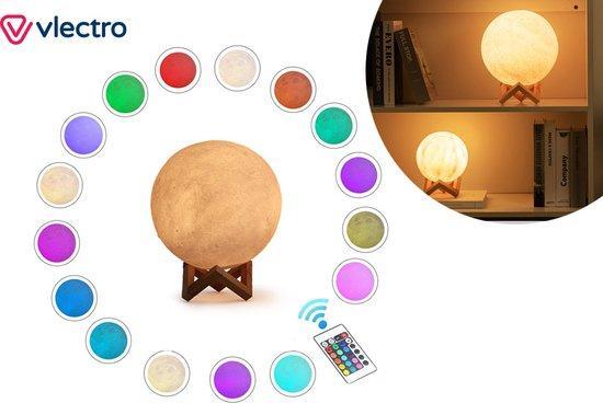 2dekans | Vlectro Maanlaap - 16 Kleuren - Dimbaar&Draadloos, Huis en Inrichting, Woonaccessoires | Overige, Zo goed als nieuw