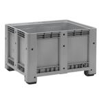 Kunststof Palletbox Grijs 1200 x 1000 x 760 mm 4 poten - 610, Doe-het-zelf en Verbouw, Hout en Planken, Verzenden, Nieuw