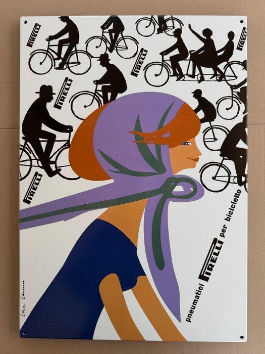 Pirelli - Pirelli - Pirelli-fietsbanden - Lora Lamm -, Antiek en Kunst, Antiek | Wandborden en Tegels
